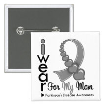 Parkinsons Disease Ribbon For My Mum Pinback Button