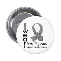 Parkinsons Disease Ribbon For My Son Buttons