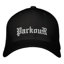 ParkouR Flexfit Hat (Black) Embroidered Hats