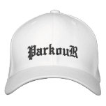 ParkouR Flexfit Hat (White) embroidered hats