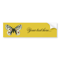 Parnassius apollo butterfly bumper stickers