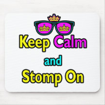 Parody Hipster Keep Calm And Stomp On Mouse Pads