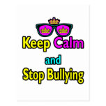 Parody Hipster  Keep Calm And Stop Bullying Post Cards
