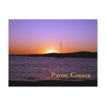 Paros Island, Greece, Sunset Sail Postcard