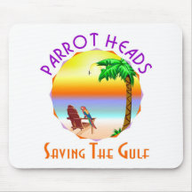 Parrot Heads Saving The Gulf from BP oil Mouse Pad