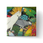 Parrots and Bromeliads Pin buttons
