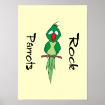 Parrots Rock Poster
