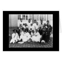 Parsee Wedding Party India 1898 Card