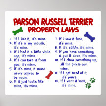 PARSON RUSSELL TERRIER PL2 POSTER