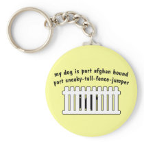 Part Afghan Hound Part Fence-Jumper Keychain
