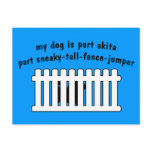 Part Akita Part Fence-Jumper Postcard