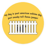Part American Eskimo Dog Part Fence-Jumper stickers