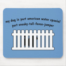 Part American Water Spaniel Part Fence-Jumper Mouse Mats