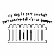Part AmStaff Part Fence-Jumper Photo Cutout