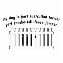 Part Australian Terrier Part Fence-Jumper Cut Out