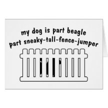 Part Beagle Part Fence-Jumper Greeting Cards