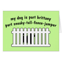 Part Brittany Part Fence-Jumper Card