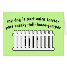 Part Cairn Terrier Part Fence-Jumper Card