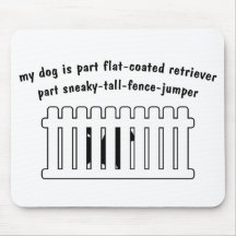 Part Flat-Coated Retriever Part Fence-Jumper Mousemat