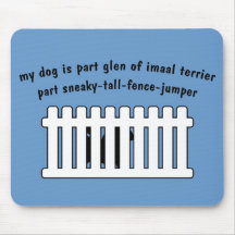 Part Glen of Imaal Terrier Part Fence-Jumper Mousepad