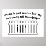 Part Karelian Bear Dog Part Fence-Jumper Print