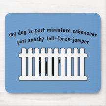 Part Miniature Schnauzer Part Fence-Jumper Mouse Mats