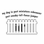 Part Miniature Schnauzer Part Fence-Jumper Photo Sculpture