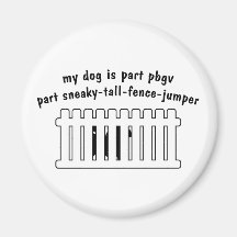 Part PBGV Part Fence-Jumper Fridge Magnet