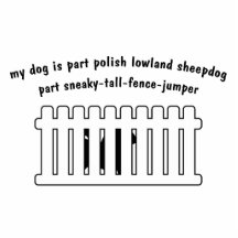 Part Polish Lowland Sheepdog Part Fence-Jumper Photo Cutouts