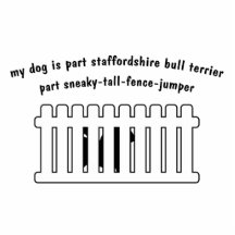 Part Staffordshire Bull Terrier Part Fence-Jumper Photo Sculptures