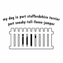 Part Staffordshire Terrier Part Fence-Jumper Acrylic Cut Outs