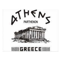 Parthenon - Athens - Greek (black) Postcards