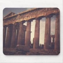 parthenon by full moon mousepad