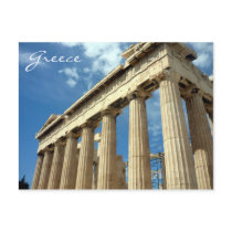 parthenon greece post card
