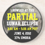 Partial Lunar Eclipse 6/4/2012 Beverage Coasters