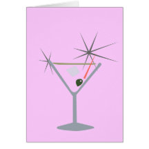 Partini Martini Glass Greeting Card