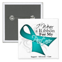 Partner - Teal Ribbon Awareness Buttons