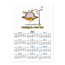 partridge in a pear tree 1st first day christmas business card