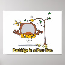 partridge in a pear tree 1st first day christmas poster