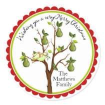 Partridge in a Pear Tree Christmas Stickers