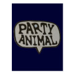 Party Animal Cartoon Bubble Postcard