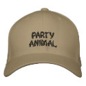 PARTY ANIMAL embroidered hats