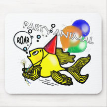 Party Animal Fish Mouse Pad