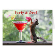Party Animal Squirrel Greeting Card