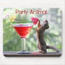 Party Animal Squirrel Mousepads