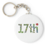 Party Balloon 17th Birthday Gifts Keychains