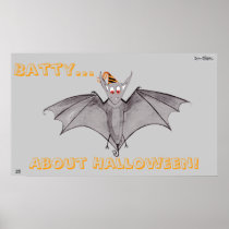 Party Bat - Batty About Halloween! Poster