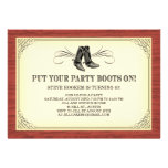 Party Boots Old Western Invitations