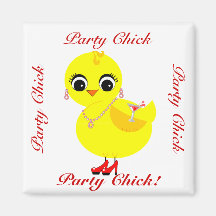 Party Chick! Fridge Magnets