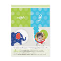 PARTY CIRCLES :: elephant + balloons 3 postcards